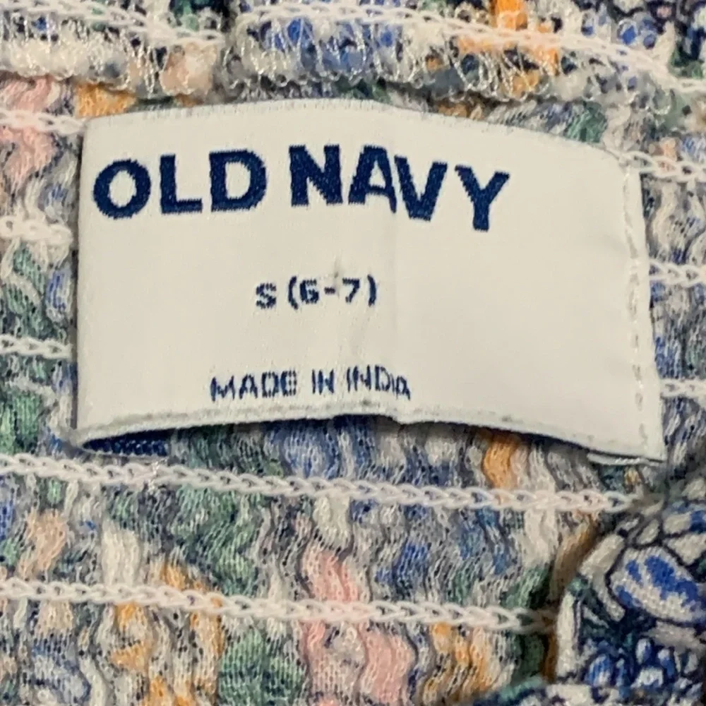 Girls Old‎ Navy Floral Spaghetti Strap Dress Size Small (6-7) EUC